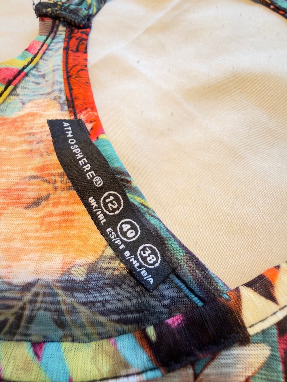 Atmosphere Multicolor Tropical Parrot Ruffle Tank - Picture 3 of 4